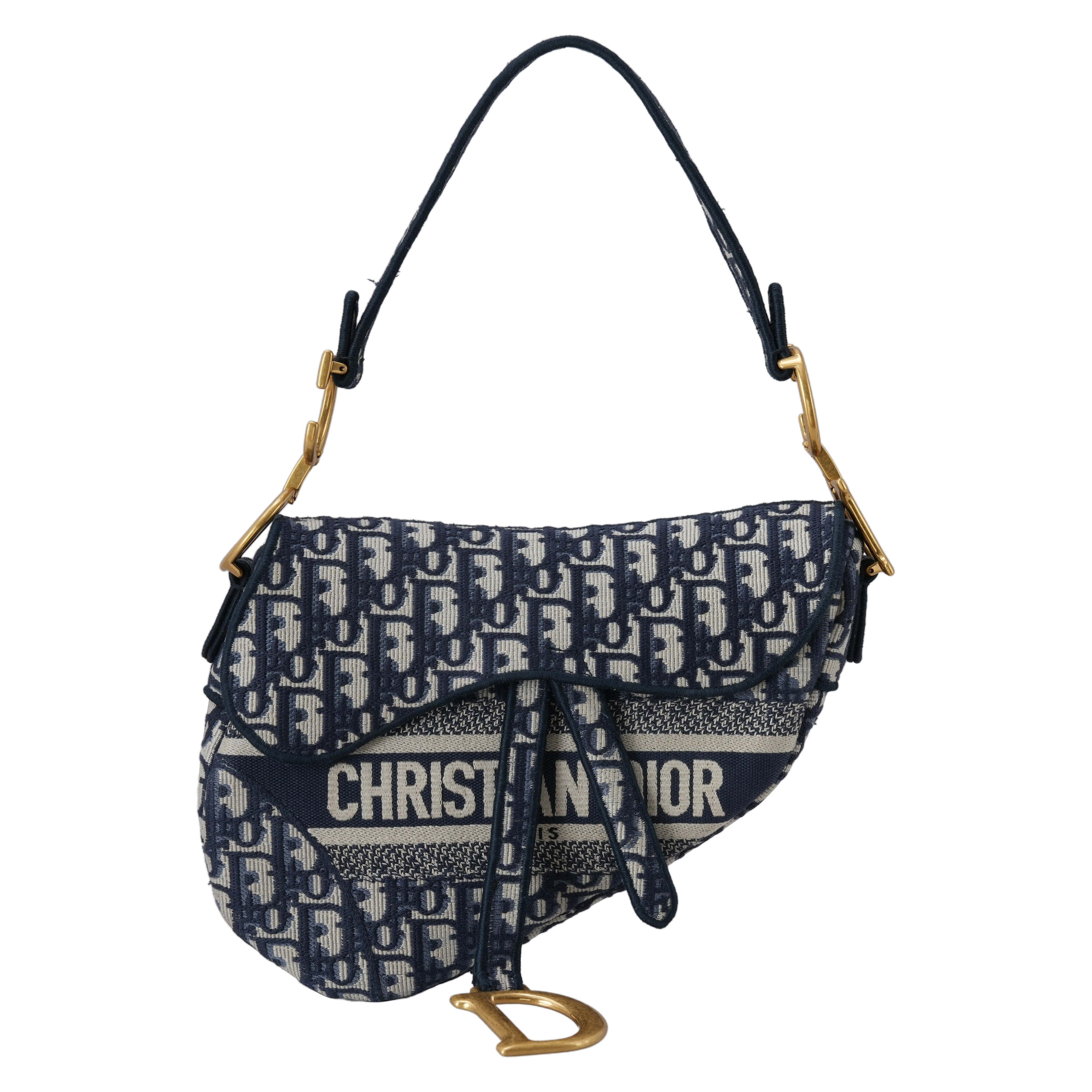 CHRISTIAN DIOR(USED)크리스찬디올 오블리크 새들백 미듐